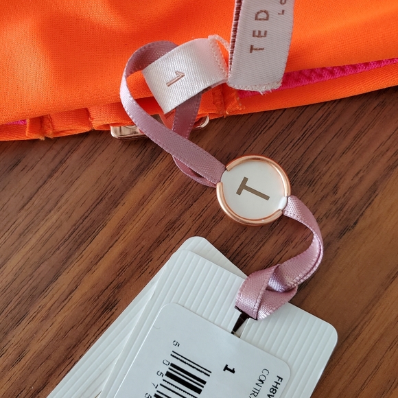 Ted Baker Indeh Color Block Neon Bikini Top - Picture 4 of 9